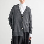 MEI MEIJ Pearl Button Oversized Cardigan in Excalibur