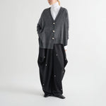 MEI MEIJ Pearl Button Oversized Cardigan in Excalibur