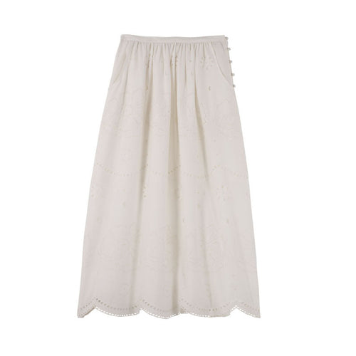 FAUNE Mabel Skirt in Vintage White