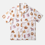 EDMMOND STUDIOS Magnets Short Sleeve Shirt in Plain Off White