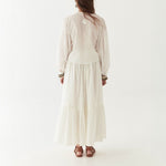 MAISON HOTEL Luisa Skirt in White Lilies