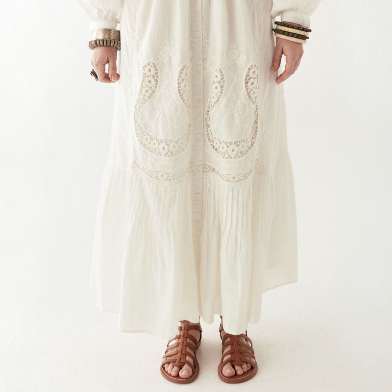 MAISON HOTEL Luisa Skirt in White Lilies