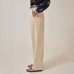 MAISON HOTEL Marina Rustic Linen Trousers in Sand