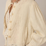 MAISON HOTEL Otelo Linen Jacket in Ivory Whisper