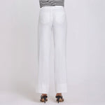 NYDJ 5 Pocket Wide Leg Trousers in Optic White
