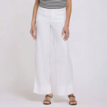 NYDJ 5 Pocket Wide Leg Trousers in Optic White