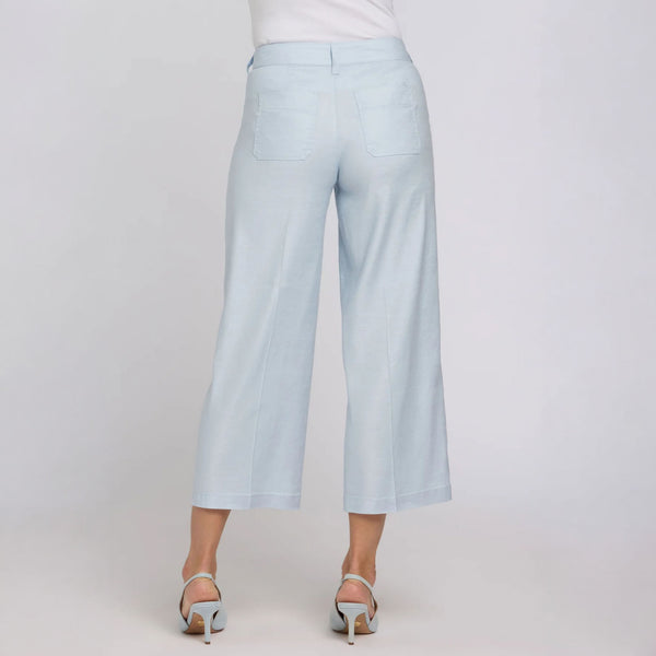 NYDJ Wide Leg Cropped Cargo Pant in Blue Clover