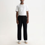 WAX LONDON Malham Wool Blend Trousers in Navy