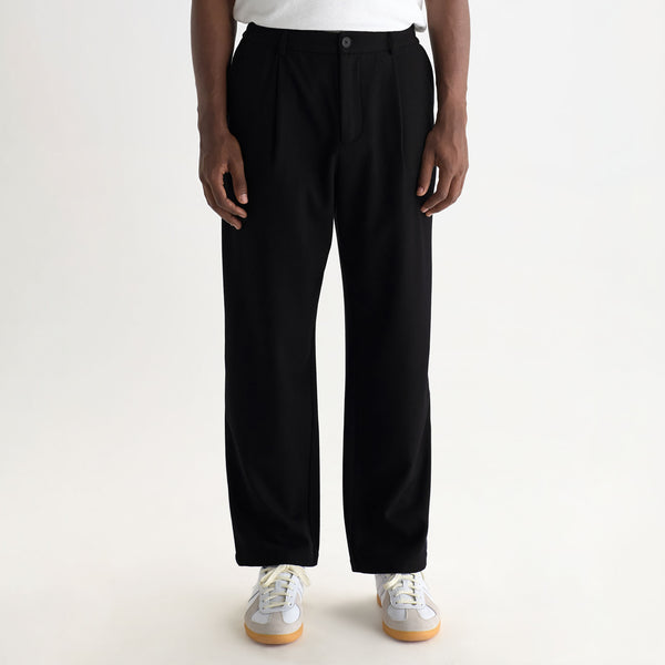 WAX LONDON Malham Wool Blend Trousers in Navy