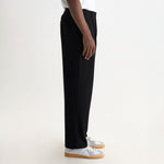 WAX LONDON Malham Wool Blend Trousers in Navy