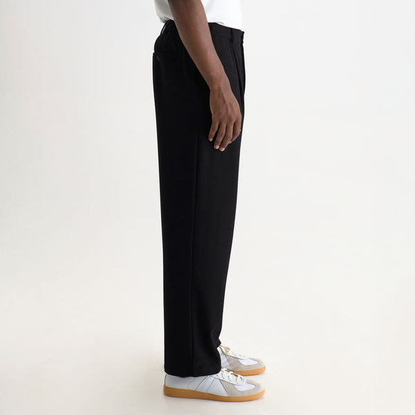 WAX LONDON Malham Wool Blend Trousers in Navy