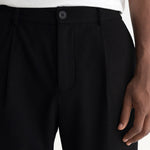 WAX LONDON Malham Wool Blend Trousers in Navy