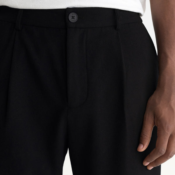 WAX LONDON Malham Wool Blend Trousers in Navy