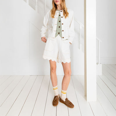 BONTE Marie Denim Jacket in Ecru