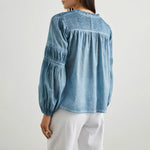 Marli L/S Blouse in Faded Blue
