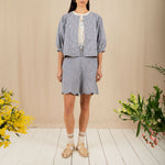 BONTE Mary Gingham Shorts in Navy