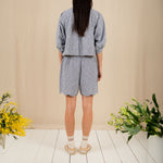 BONTE Mary Gingham Shorts in Navy