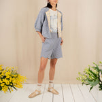 BONTE Mary Gingham Shorts in Navy