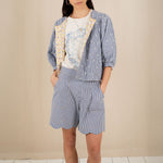 BONTE Mary Gingham Shorts in Navy