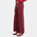 NYDJ Teresa Wide Leg Velvet Trousers in Painbrush