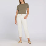 NYDJ HR Bailey Relaxed Straight Crop Jean in Vintage White