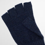 BARBOUR Heath Fingerless Wool Gloves in Navy