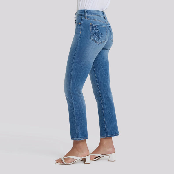 NYDJ Marilyn Straight Ankle Jean in Pacifica