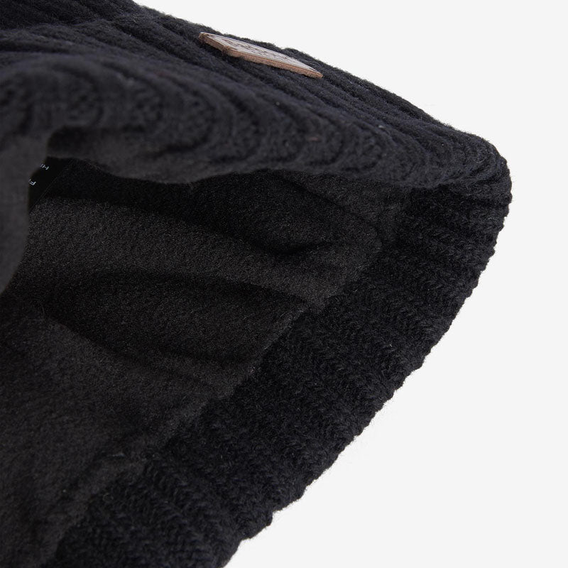 BARBOUR Carlton Beanie Hat in Black