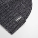 BARBOUR Danforth Knitted Beanie Hat in Charcoal