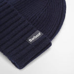 BARBOUR Danforth Knitted Beanie Hat in Navy