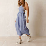 Pinafore Dress in Icy Blue