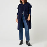 FIVE Mila Sleeveless Coat in Navy