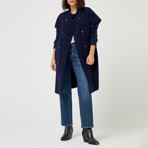 FIVE Mila Sleeveless Coat in Navy