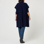 FIVE Mila Sleeveless Coat in Navy