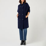 FIVE Mila Sleeveless Coat in Navy