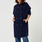 FIVE Mila Sleeveless Coat in Navy
