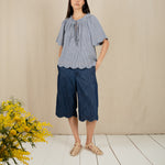 BONTE Milla Gingham Top in Navy