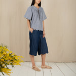 BONTE Milla Gingham Top in Navy
