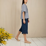 BONTE Milla Gingham Top in Navy