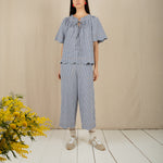 BONTE Milla Gingham Top in Navy