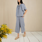 BONTE Milla Gingham Top in Navy