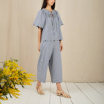 BONTE Milla Gingham Top in Navy