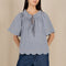 BONTE Milla Gingham Top in Navy