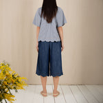 BONTE Milla Gingham Top in Navy