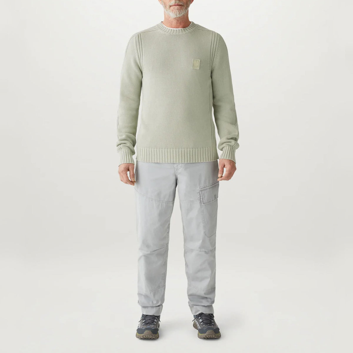 BELSTAFF Mineral Watch Crewneck Jumper in Aloe