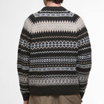 BARBOUR Hase Brushed Fair Isle Crew Neck in Olive/Ink