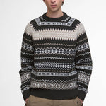 BARBOUR Hase Brushed Fair Isle Crew Neck in Olive/Ink