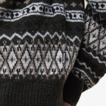 BARBOUR Hase Brushed Fair Isle Crew Neck in Olive/Ink