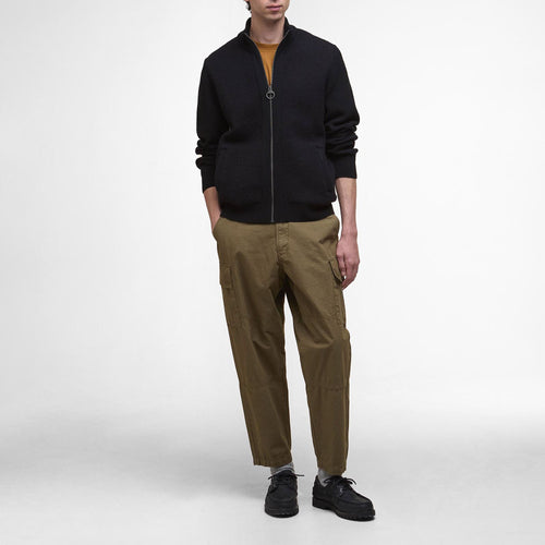 BARBOUR Milburn Zip Through Jumper in Black