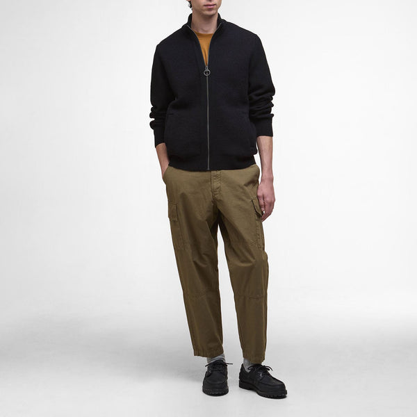 BARBOUR Milburn Zip Through Jumper in Black